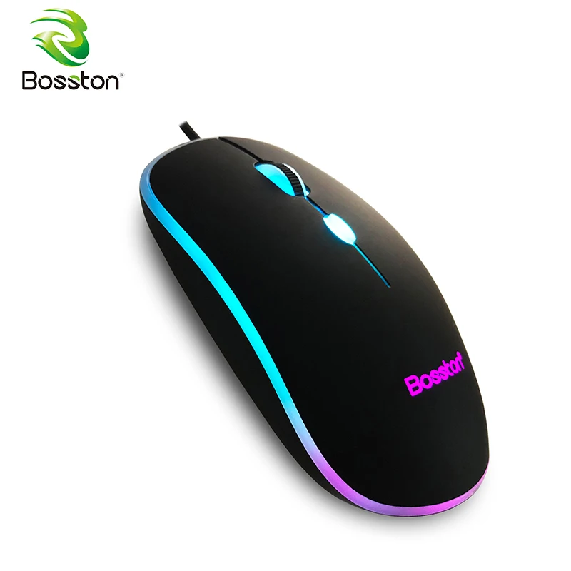 

Bosston Business Office Mouse with Breathing Light 3 Keys 1200DPI Optical PC Computer USB Mice for Laptop Desktop Smooth Surface