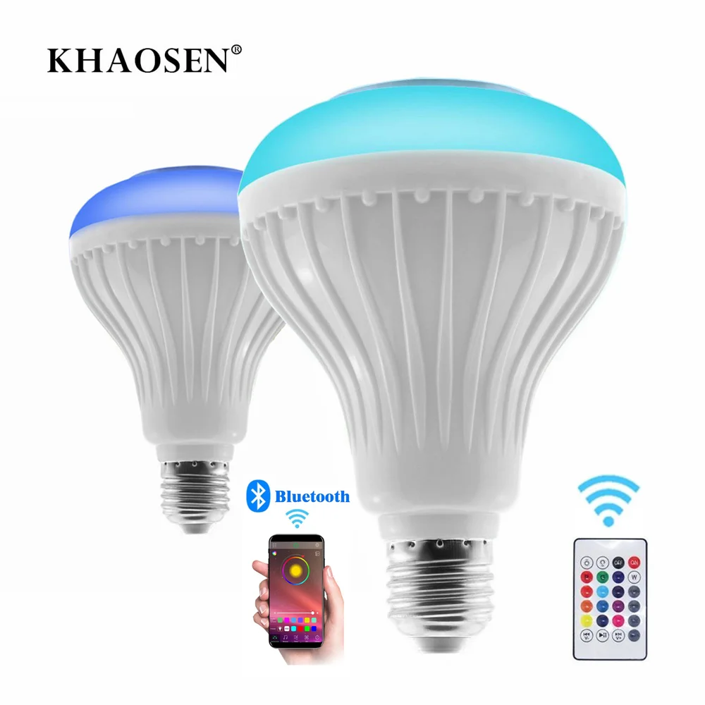 Bluetooth-Колонка E27 3/7 Вт RGB-лампа 110 В 220 12 | Лампы и освещение