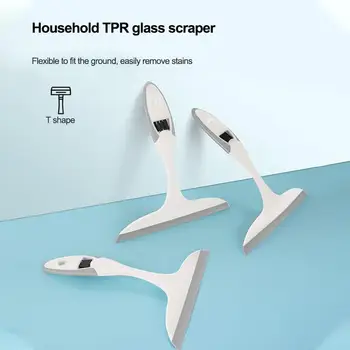 

1pc Glass Window Cleaner Wiper+ Silicone Laundry Brush Multifunctional Bathroom Wall Cleaner Brush