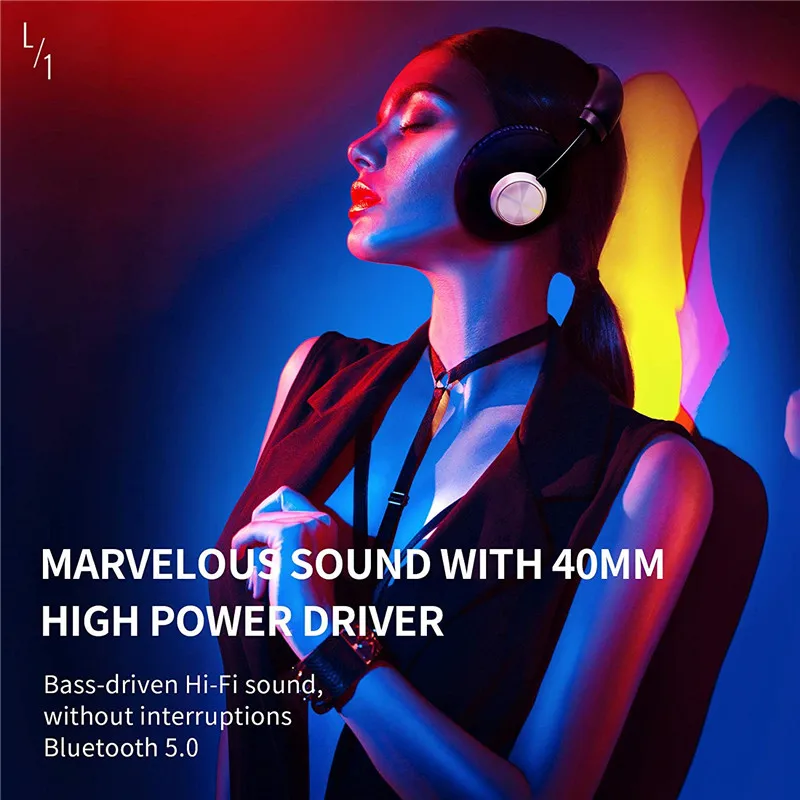 Bluetooth наушники SODO беспроводные наушники Bluetooth 5,0 Hi-Fi стерео гарнитура с микрофоном Поддержка TF карты fm-радио