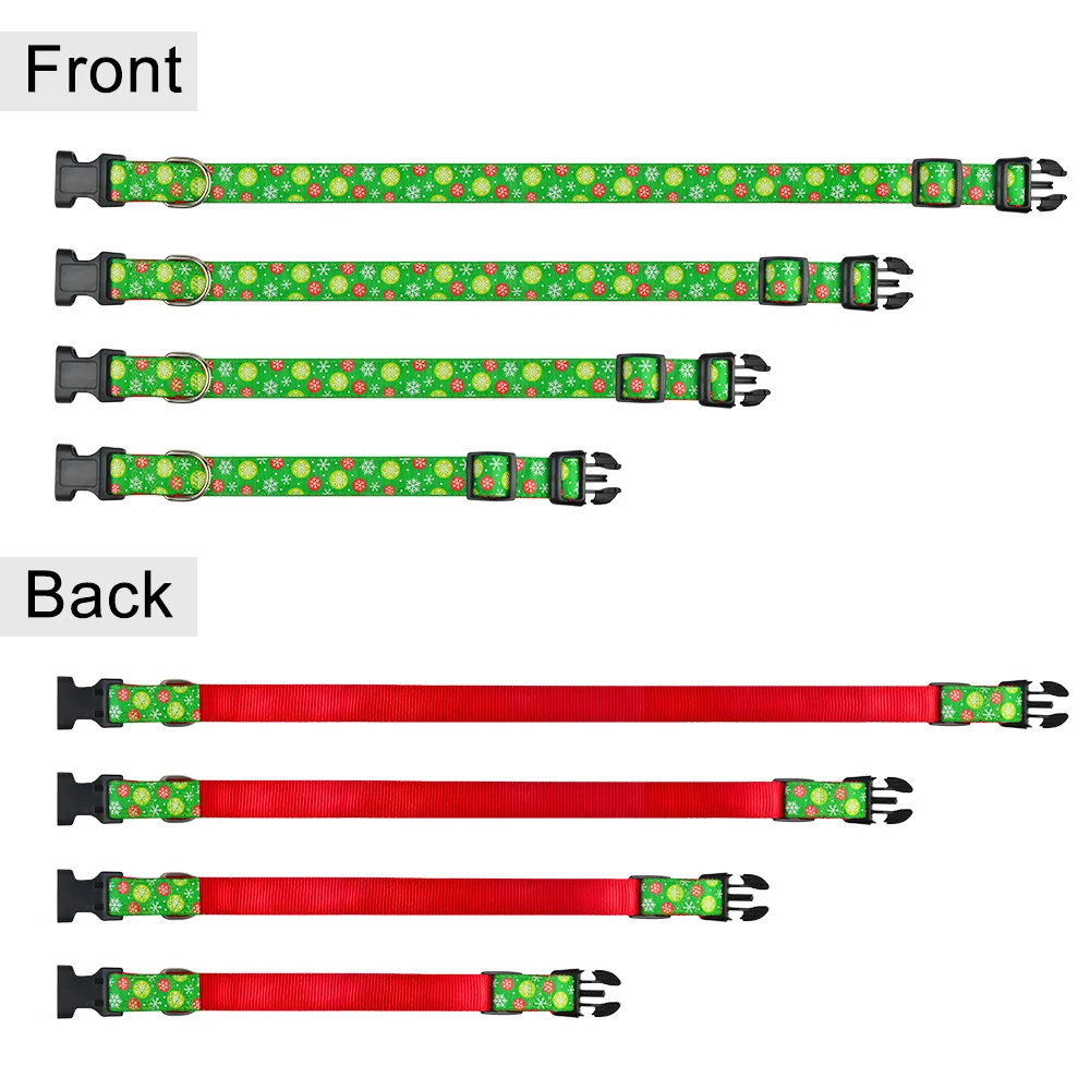 Airuidog маленький средний большой Рождественский ошейник для собак регулируемый нейлоновый красный S-XL