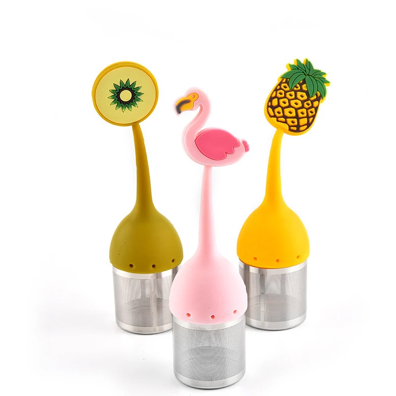Flamingo Tea Strainer Pineapple Tea-Bags ​Silicone Loose-leaf Herbal Infuser Drinking Supplie