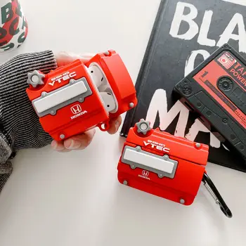 

Case For AirPods 2 honda Silicone Soft 3D Creative engine Earphone Protection Cover Case For Airpods pro beer 1664 blanc