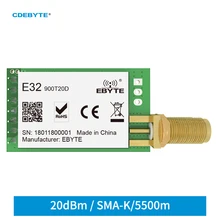 

Ebyte E32-900T20D V8.0 LoRa SX1276 868MHz 915MHz 20dBm 100mW Wireless RF Module IoT UART Transmitter and Receiver