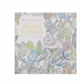 

24 Pages Animal Kingdom English Edition Coloring Book For Children Adult Relieve Stress Kill Time Painting Drawing Book with 24