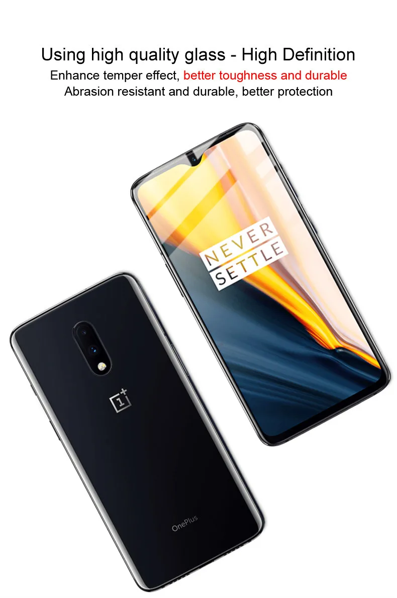 Для Oneplus7 Oneplus 7 Закаленное стекло пленка Imak pro+ Полное покрытие протектор экрана Чувствительный сенсорный полноэкранный чехол