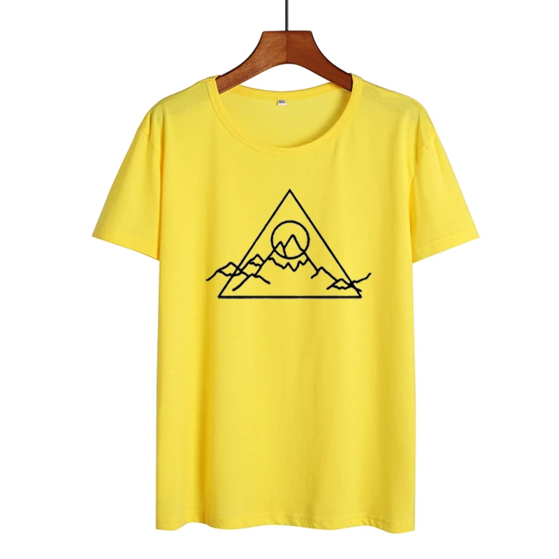 Уличная Футболка с принтом Харадзюку летние женские топы Геометрическая