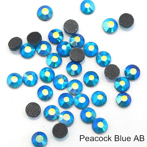 Peacock Blue AB 1440 шт SS16 SS20 DMC Горячая фиксация стразы пришивные АВ цвета стеклянные стразы железо на камни стразы Горячая фиксация стразы для одежды B0156 - Цвет: Peacock Blue AB