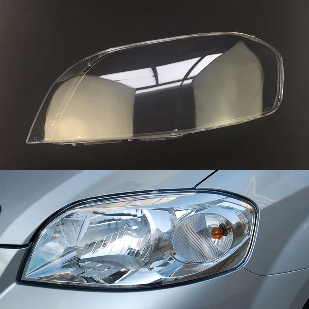 Driver Side Для Chevrolet Lova 2006 2007 2008 крышка фары автомобиля фары Замена объектива прозрачное стекло авто оболочка Крышка - Цвет: Driver Side