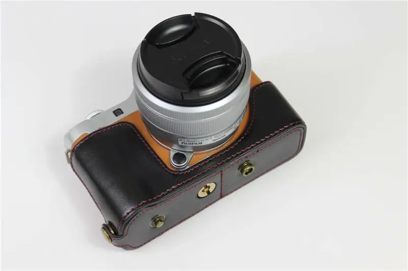 Роскошный кожаный чехол для камеры Fujifilm XA7 XA20 XA5 из искусственной кожи чехол для камеры с ремешком для батареи