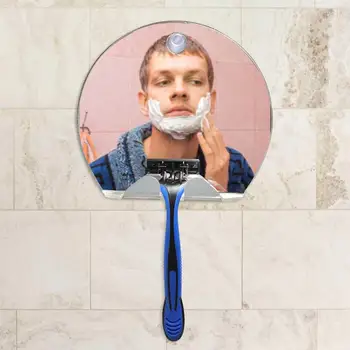 

Round Anti-fog Shower Mirror Anti-fall Portable Bathroom Travel Mirror