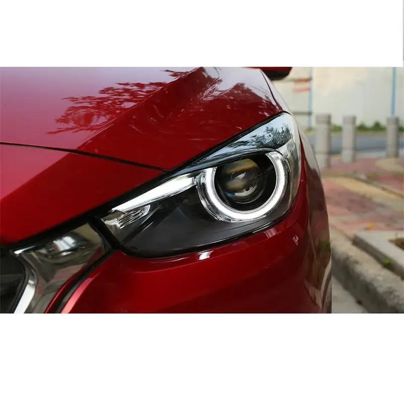 Neblineros Led Para Авто дневные ходовые Боковые указатели поворота передние противотуманные фары автомобильные фары в сборе для Mazda Axela