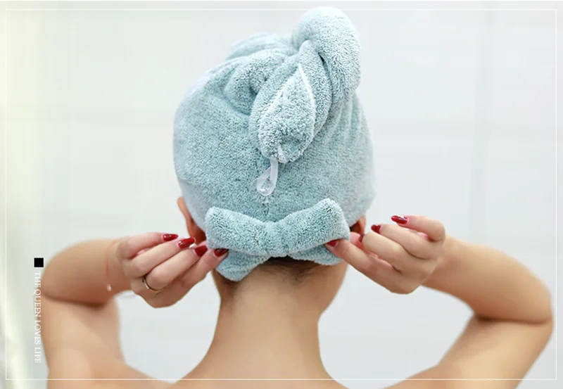 Eco-friendly Super Absorbent Hair Towel Soft Bath Head Turban Wrap Quick Dry Shower Hair Towels Hat For Drying Hair Women Girls
