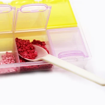 

5D DIY Diamond Painting Diamond Tool 100 pcs Plastic Spoon Diamond Painting Accessories Diamond Embroidery Storage Box tool