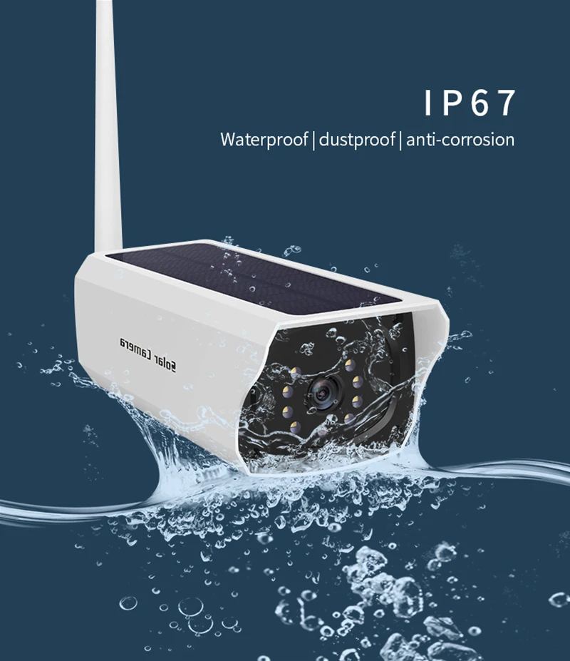Солнечная панель, wifi камера, 1080 P, HD, без проводов, батарея, ip-камера, уличная, IP67, водонепроницаемая, 2 МП, CCTV видео, PIR, двухстороннее аудио