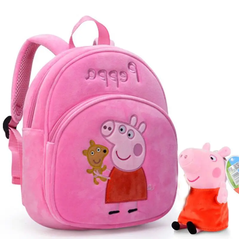 17-2pcs Натуральная кожа с изображением Свинки Пеппы свинки George peppa 28/44 см плюшевый рюкзак сумка 13 см Кукла Детская игрушка для детей, рождественский подарок - Цвет: 17-2pcs
