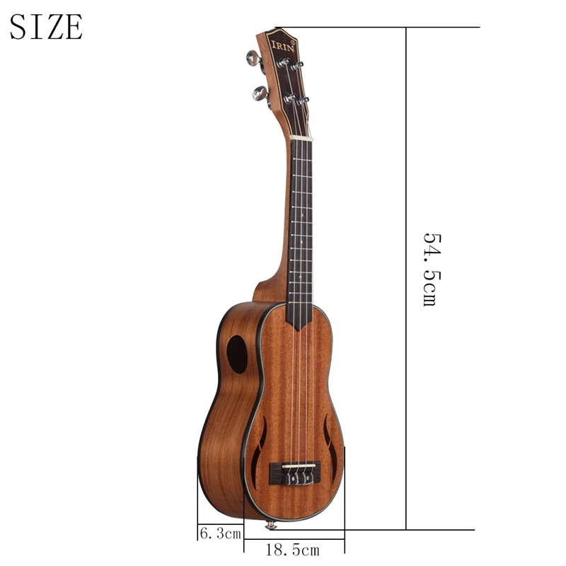 ABGZ-Irin сопрано укулеле наборы 21 дюймов из красного дерева Акустическая гитара Ukelele сумка Капо ремень струны высокого класса Гавайи 4 струны
