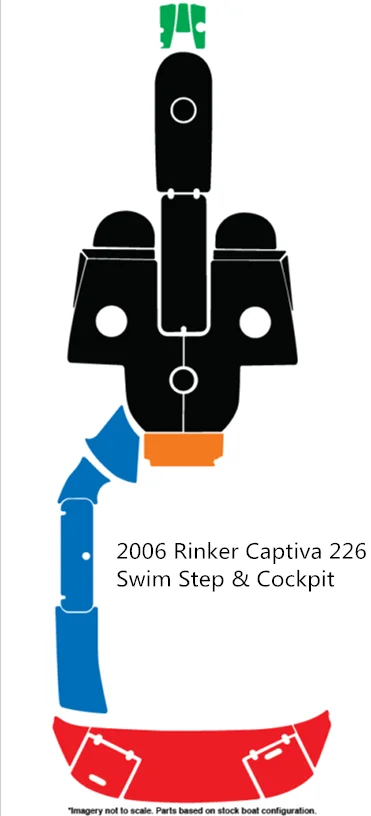 2006 РИНКЕР Captiva 226 плавающий шаг и коврик для кокпита лодка EVA Тиковый настил 1/" 6 мм