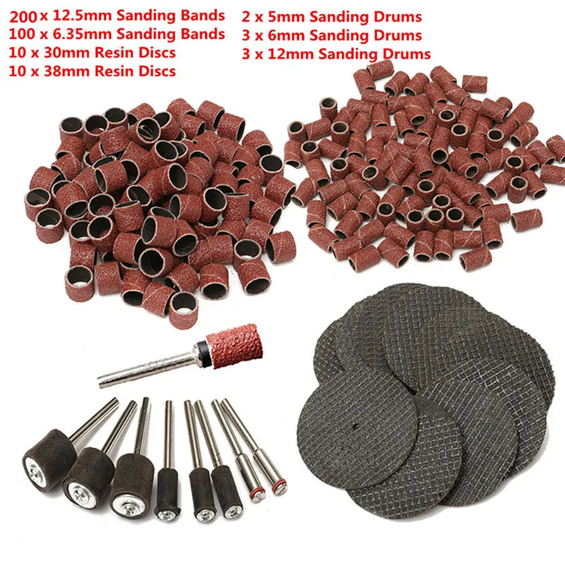 

328Pcs Assorted Mini Rotary Drill Hobby Tool Sanding Grinding Polishing Kit Set