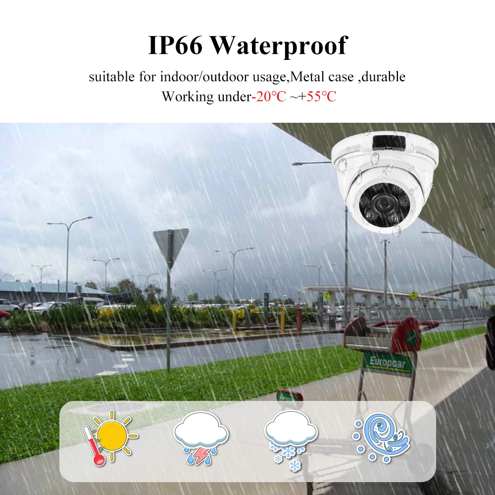 wireless camera system Gadinan 8MP IP Camera 2.8mm Lens Outdoor Monitoring  Waterproof CCTV Wide Angle Security POE H.265 Dome Video Surveillance Camer home surveillance cameras