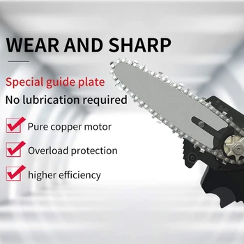 

24V Mini Pruning Chainsaw Portable One Hand Lightweight Differrent Speed Mode Electric Saw With Brushless Motor For Tree Branch