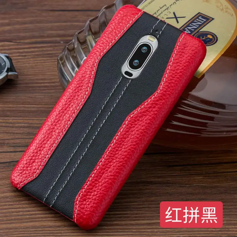 Red spell black Роскошный прошитый анти-осенний чехол для телефона huawei Note 10 Nova 3 mate RS Honor 10 P10 Plus, автомобильный чехол с текстурой - Цвет: Red spell black