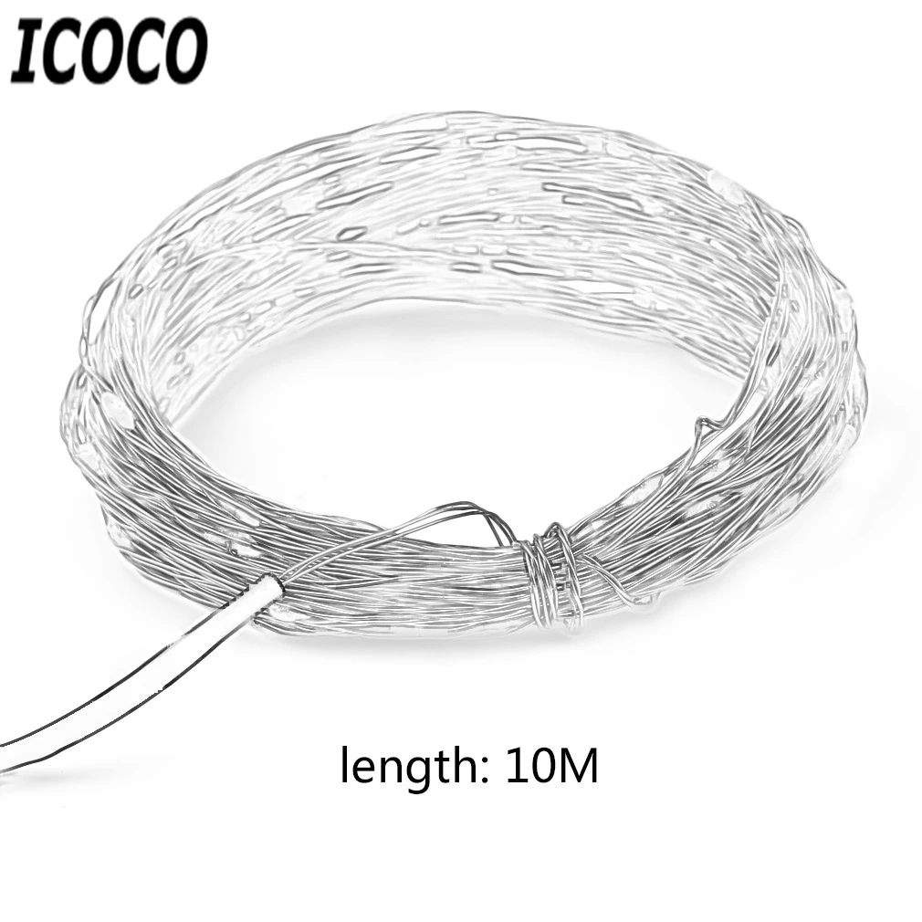 ICOCO Горячая 2 м/5 м/10 м светодиодный водонепроницаемый IP66 USB мощность DC5V медный провод Фея свет лампы для свадебной вечеринки фестиваль Декор