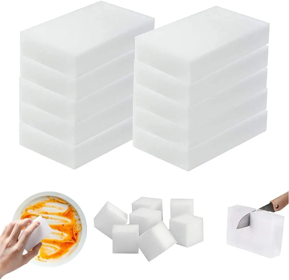 100*60*20mm Car Kitchen Shoes Cleaner Melamine Sponge Nano Dishwashing Magic Sponge Eraser for Bathroom Kitchen Office Cleaning