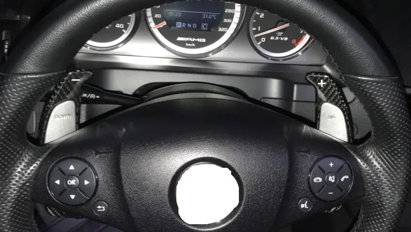 T-carbon углеродное волокно рулевое колесо сдвиг весло расширение рычаги для Mercedes Benz AMG A45 CLA45 C63 S63