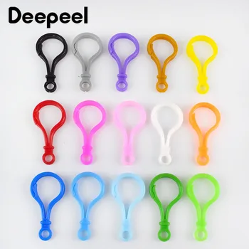 

50pcs Deepeel Plastic Buckles Snap Hook Lobster Clasps DIY Toy Clips Jewelry Making Backpack Purse Webbing Bag Part Accessories