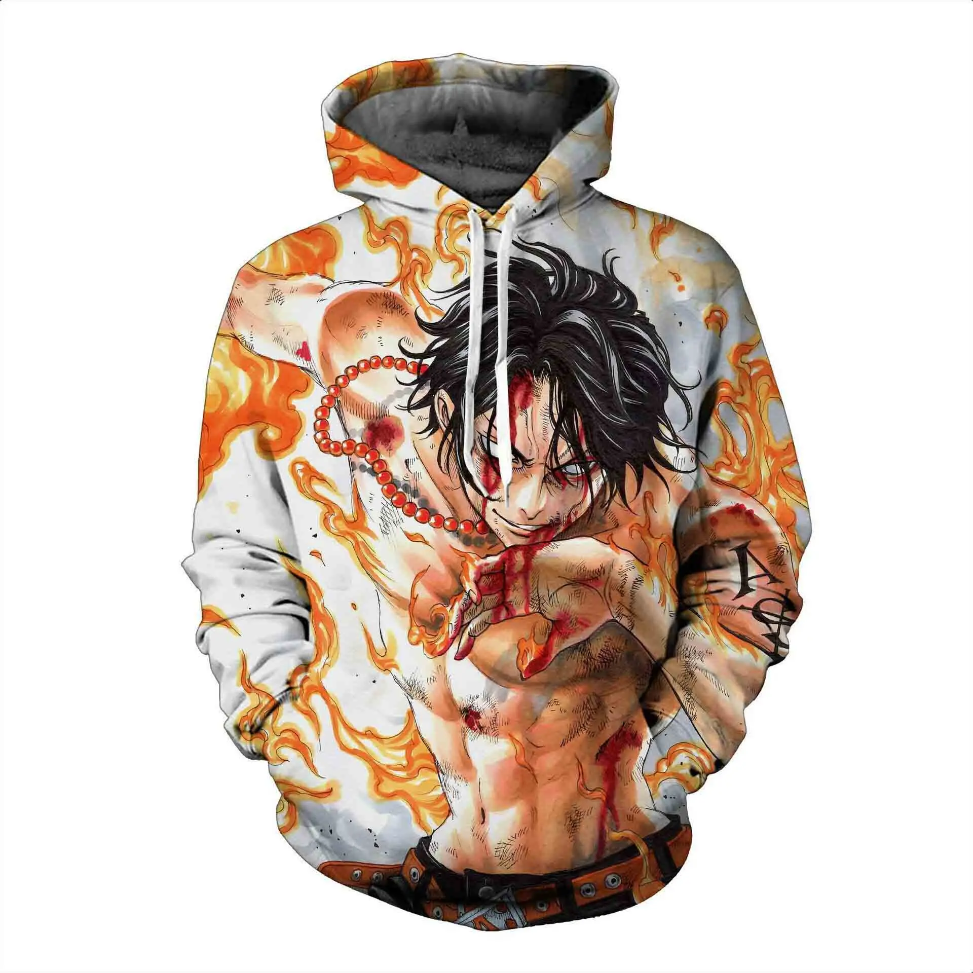 7 Аниме ONE PIECE толстовки 3D принт Обезьяна D Луффи туз Сабо толстовка с капюшоном хип хоп повседневное пальто, толстовки Повседневная куртка с капюшоном - Цвет: 7