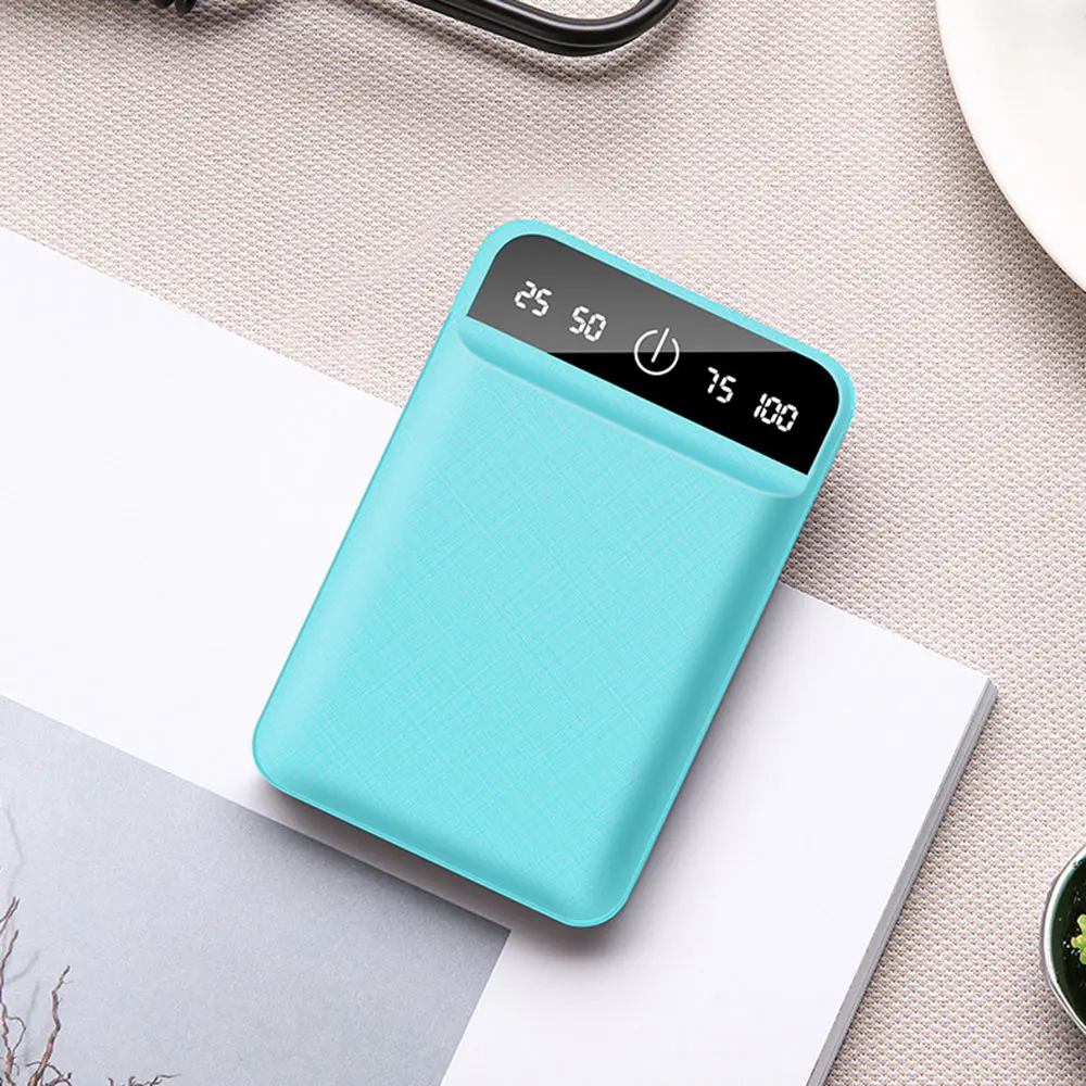 Blue FLOVEME mi ni power Bank 4800 мАч светодиодный внешний аккумулятор с мультяшным рисунком для iPhone Xiaomi mi, портативное зарядное устройство - Цвет: Blue