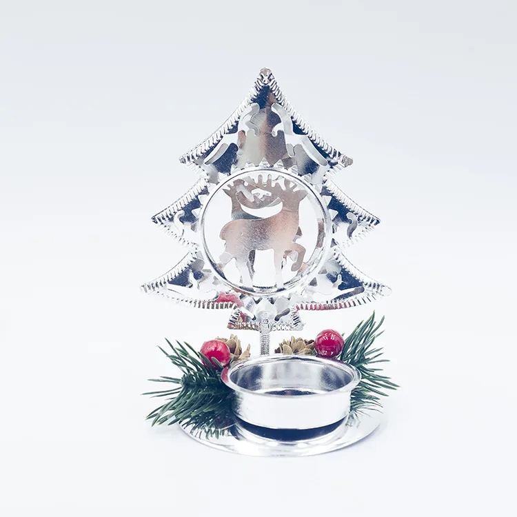 Wrought Iron Art Candlestick Christmas Ornament Snowflake Christmas Tree Heart Splicing Candler Table Candleholder Xmas Decor In Pendant Drop Ornaments From Home Garden On Aliexpress