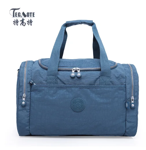 Bolso de viaje para mujer, bolso grande de lona, ​​bolso de mano para fitness, bolsa de almacenamiento de nailon impermeable._voghion.com
