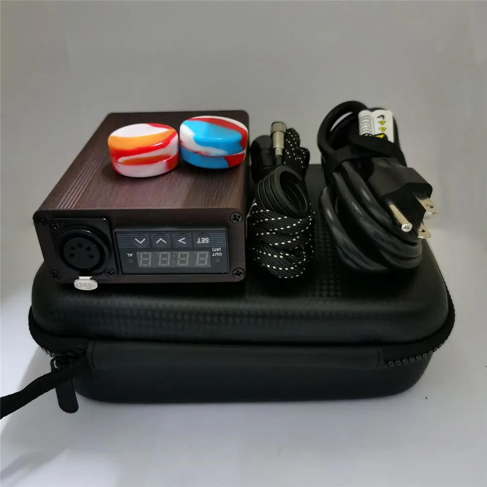 Деревянный узор Enail Dab Kit Электрический ручка для ногтей Риг восковой ПИД TC