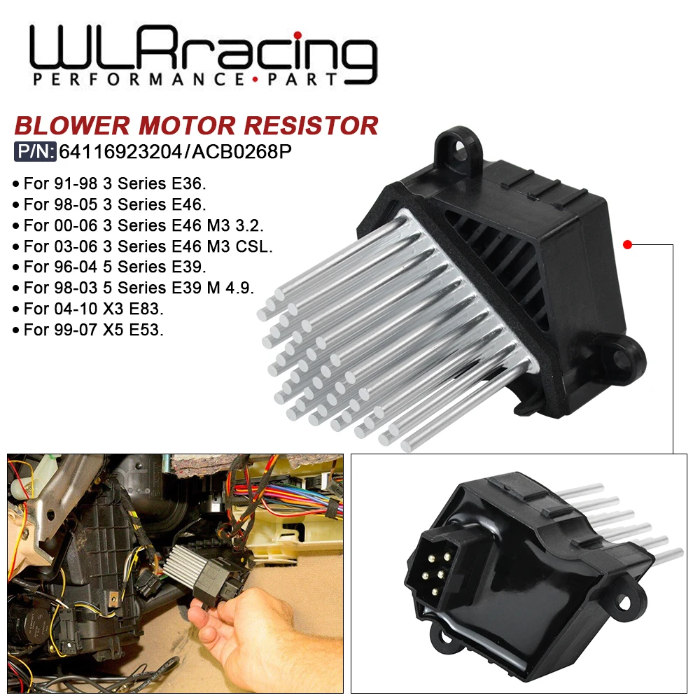 gohantee Heater Blower Motor Resistor 64116923204 Fits for BMW E46 E39 X5 X3 323Ci 323i 325Ci 325i 530i 1997-2006 Replace# 64116929540 64116929486 Final Stage Resistor