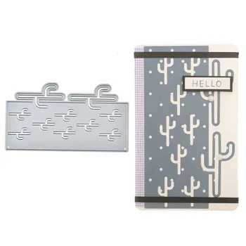 

Eastshape Cactus Border Metal Cutting Dies Rectangle Stencils for DIY Scrapbooking Embossing Paper Cards Die Photo Album Making