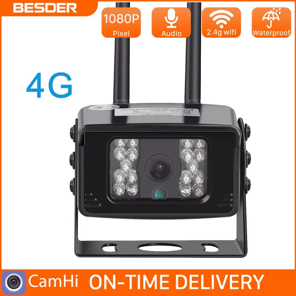 

BESDER 4G 1080P SIM Card Wi-Fi IP Camera Full HD 960P 720P ONVIF Metal Case Mini Outdoor CCTV Security Cameras 128G SD Card Slot