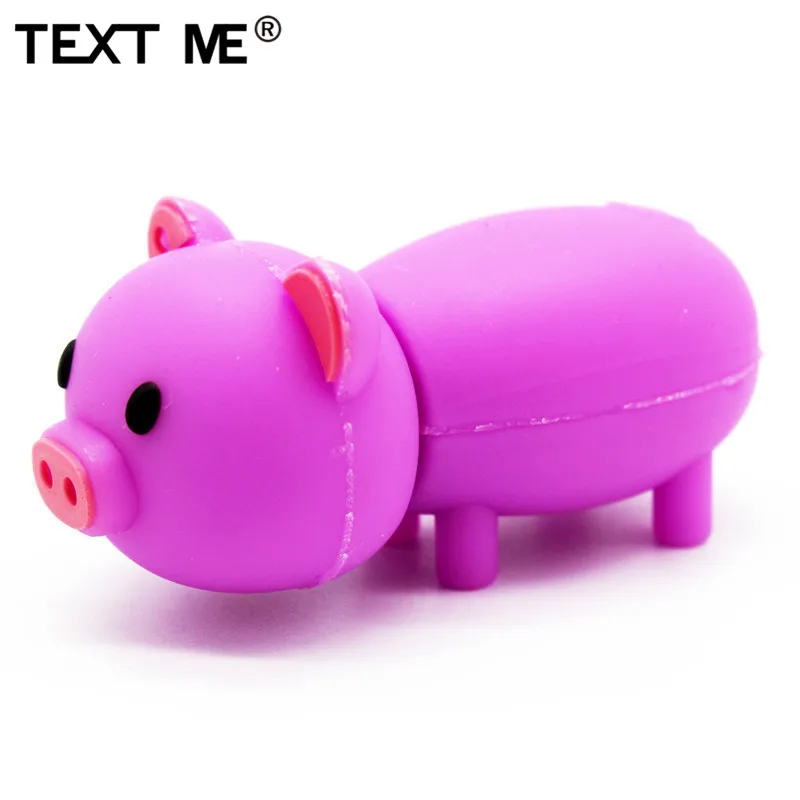 TEXT ME 64 Гб 4 цвета милый поросенок nodel usb флеш-накопитель usb 2,0 4 ГБ 8 ГБ 16 ГБ 32 ГБ флеш-накопитель