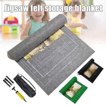 

Jigsaw Puzzle Roll Mat Set Puzzle Storage Blanket with Storage Bag Inflator