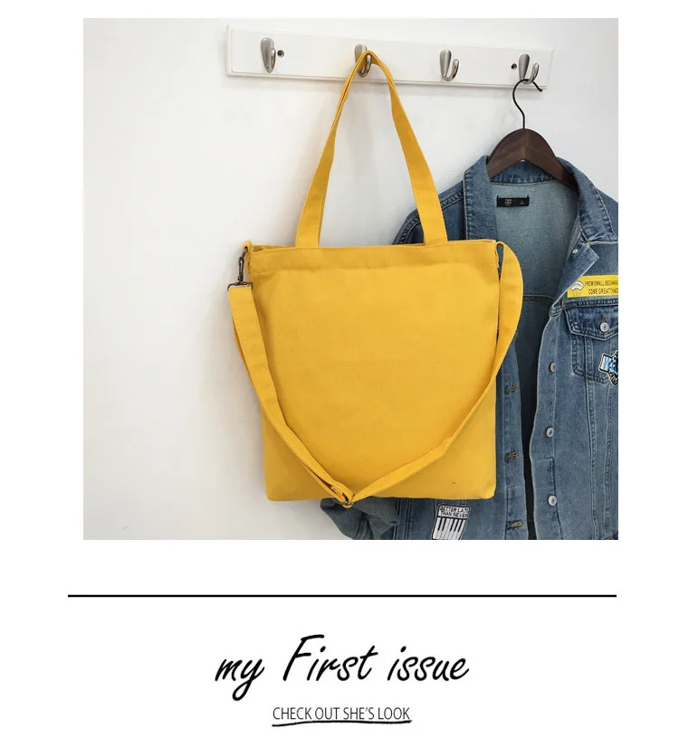 Micro for Ulzzang Harajuku Printed Canvas Bag Women's Japanese-style College Style Shoulder Bag College Student INS Shoulder Bag