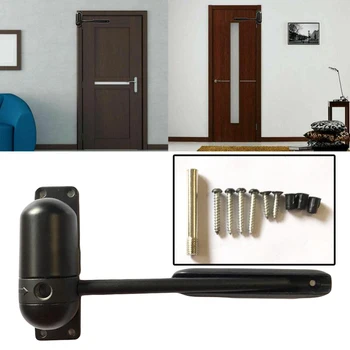 

Heavy Duty Zinc Alloy Adjustable Surface Mounted Automatic Spring Closing Door Closer Fire Rated Door Stopper Door Hardware