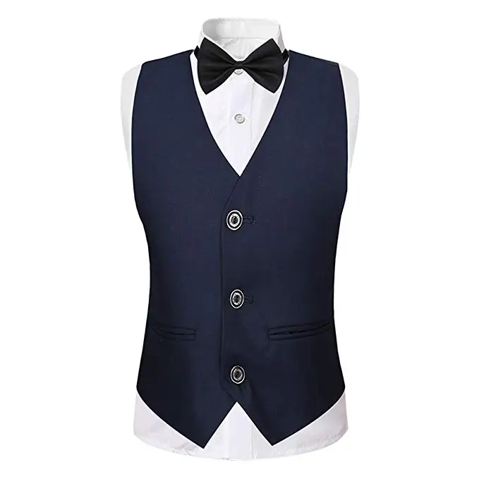 Темно-синий 3 шт. Формальные костюмы Классический пик лацканы Slim Fit Tux куртка жилет брюки день рождения вечеринка Свадьба