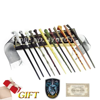 

28 Kinds of Potters Wands Colsplay Metal/Iron Core Dumbledore Voldemort Luna Ron Magical Wands Kids Toys With Box Package