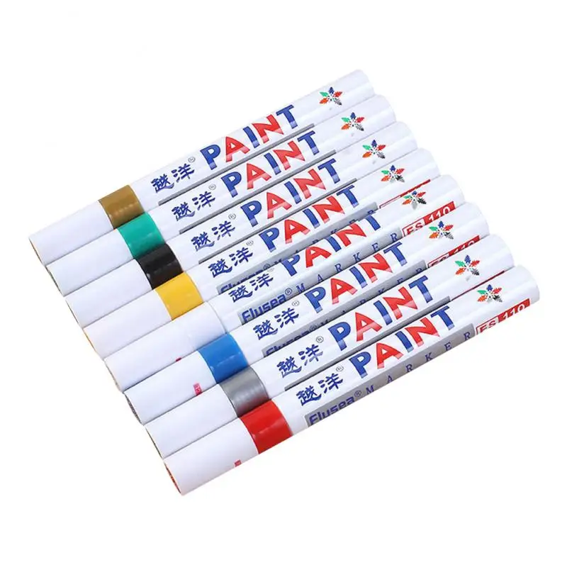 Bolígrafo de pintura permanente a prueba de agua, marcador para exteriores de Metal, suministros de escritura