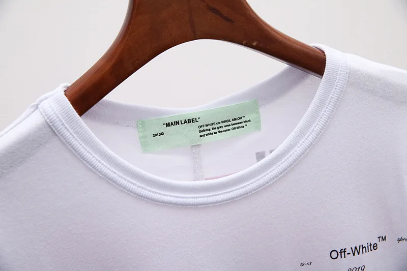 OFF-WHITE 99 розовая Мужская футболка с короткими рукавами и принтом стрелы Европейский код