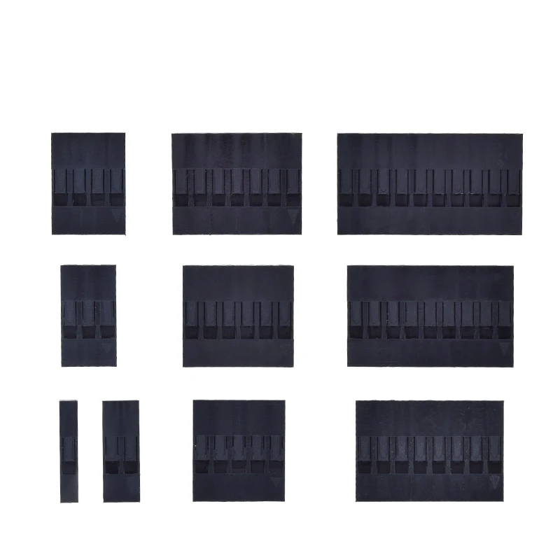 50/100 Stück für Dupont-Kunststoffgehäuse 2,54 mm einreihig für Dupont-Steckverbinder 1P/2P/3P/4P/5P/6P/7P/8P/9P/10P 2*4-polig/2*5-polig Gehäuse – Detail 8