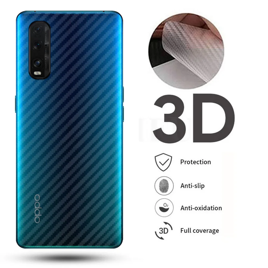 

10Pcs/lot 3D Guard Carbon Fiber Screen Protector For oppo A5 A9 2020 A1K A5S AX5S F5 F7 Back Full Cover Film Realme 6 X2 Pro XT