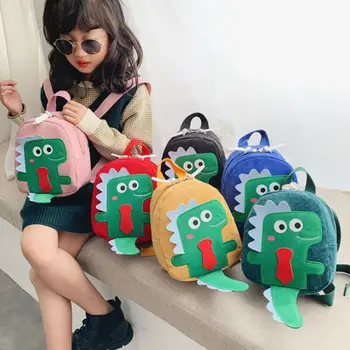 

Cute Toddler Kids Baby Velvet Cloth Mini Backpack Girl Boy Kindergarten Cartoon Pretty Dinosaur School Bag