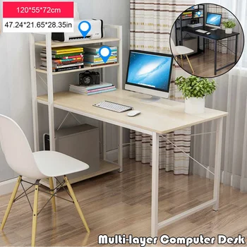 

Computer Table Standing Laptop Desk Adjustable Height Children Table Laptop Table Simple Bed Side Table 120x55x72cm